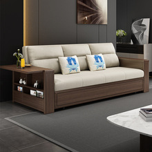 北欧实木折叠沙发床两用双人单人小户型多功能客厅1.5米1.8米网红