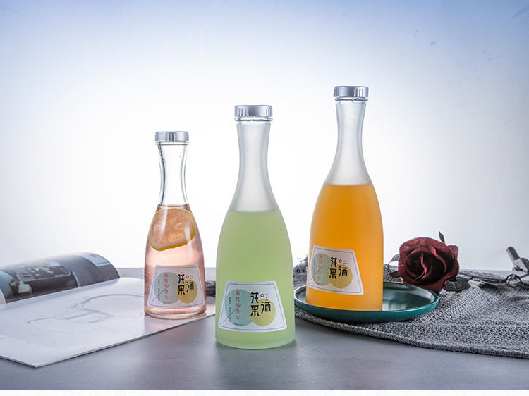 自酿白酒果酒玻璃酒瓶空瓶子带盖木塞密封罐储酒存酒饮料分装瓶子