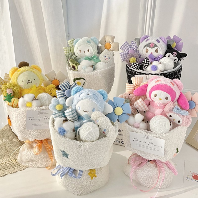 Factory Doll Doll Bouquet for Girlfriend Girlfriend Cute Birthday Chinese Valentine's Day Gift Box Finished Product Graduation Wholesale