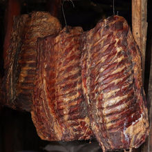 腊排骨烟熏四川湖贵州产柴火烟熏土猪猪蹄湖腊肉一件批发速卖通