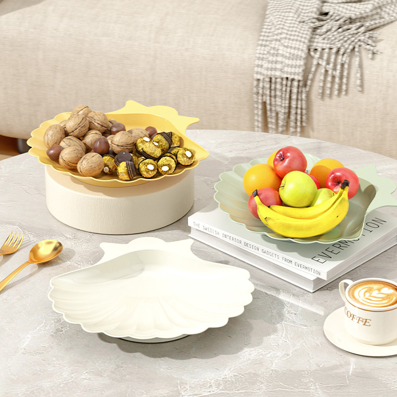 Shell Fruit Plate Fruit Basin Fruit Plate Creative Home Living Room Coffee Table Dessert Melon Seeds Dried Fruit and Candy Tray Snack Dish