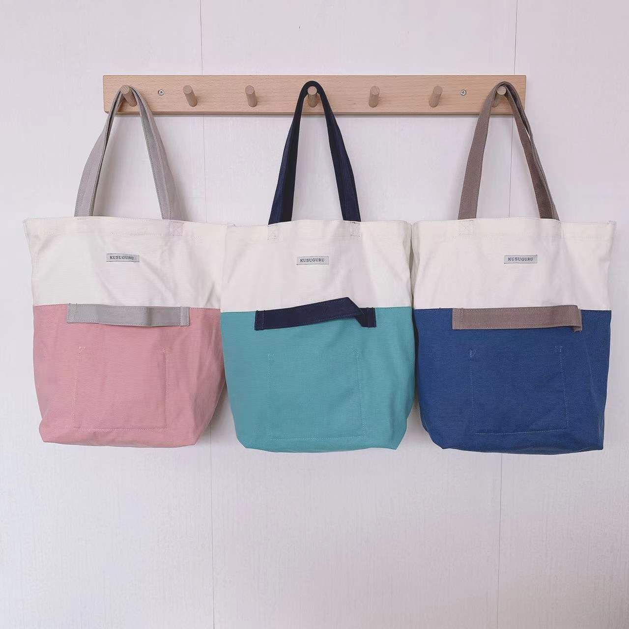 日本kusuguru刺绣猫咪两用单肩包手提包手拎包逛街购物通勤包891