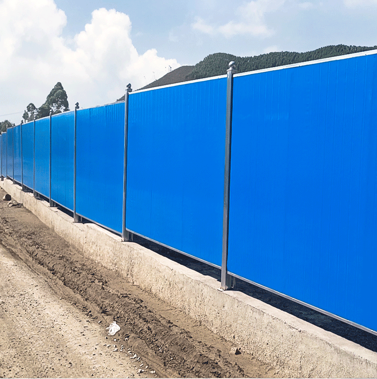 泡沫夹芯围挡彩钢围挡施工挡板护栏围挡工地围蔽夹心围挡护栏围墙