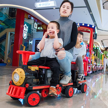 小火车充电电动车儿童四轮遥控车子可带坐大人小孩玩具汽车童车