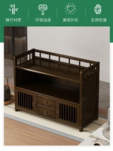 新中式茶台实木茶桌博古架客厅家用茶杯置物架茶叶茶具小型展示柜