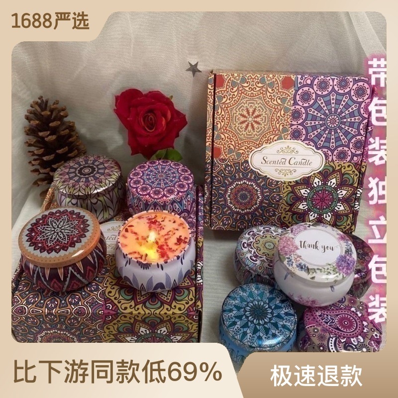 Dried Soy Wax Flower Fragrance Candles? Wedding Partner Fireworks Display Fragrance Incense Candle