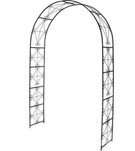 跨境铁艺拱门欧式户外爬滕架藤月铁线莲花架庭院拱门花园拱门庭院