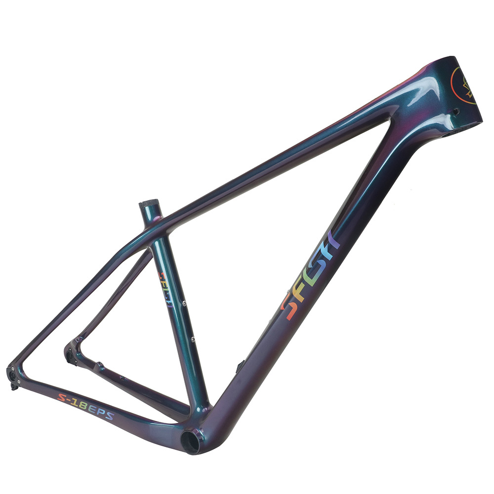 sfish全碳纤维山地车架桶轴快拆通用自行车车架变色涂装15 17寸