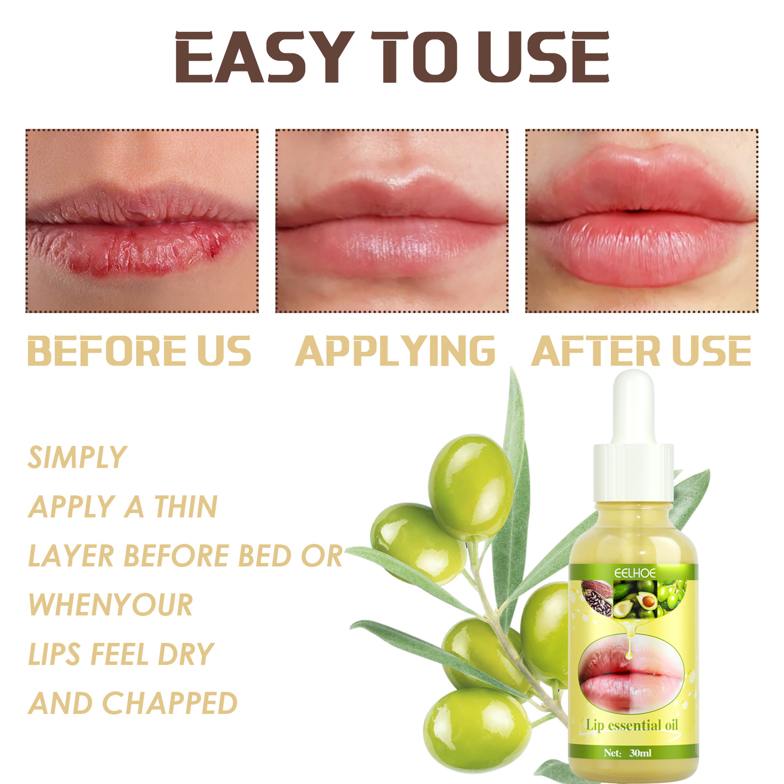 Eelhoe Lip Essence Full Lips Remove Dead Skin Remove Black Lip Color Tender Lip Fade Lip Lines Moisturizing Lip Essence