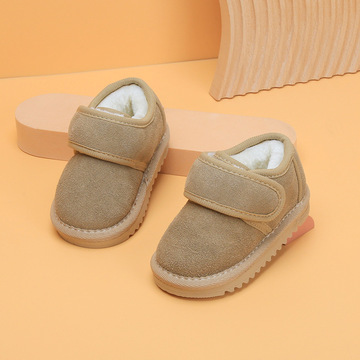 宝宝雪地靴婴儿棉鞋加绒女童短靴保暖男童学步鞋子冬季儿童小童鞋