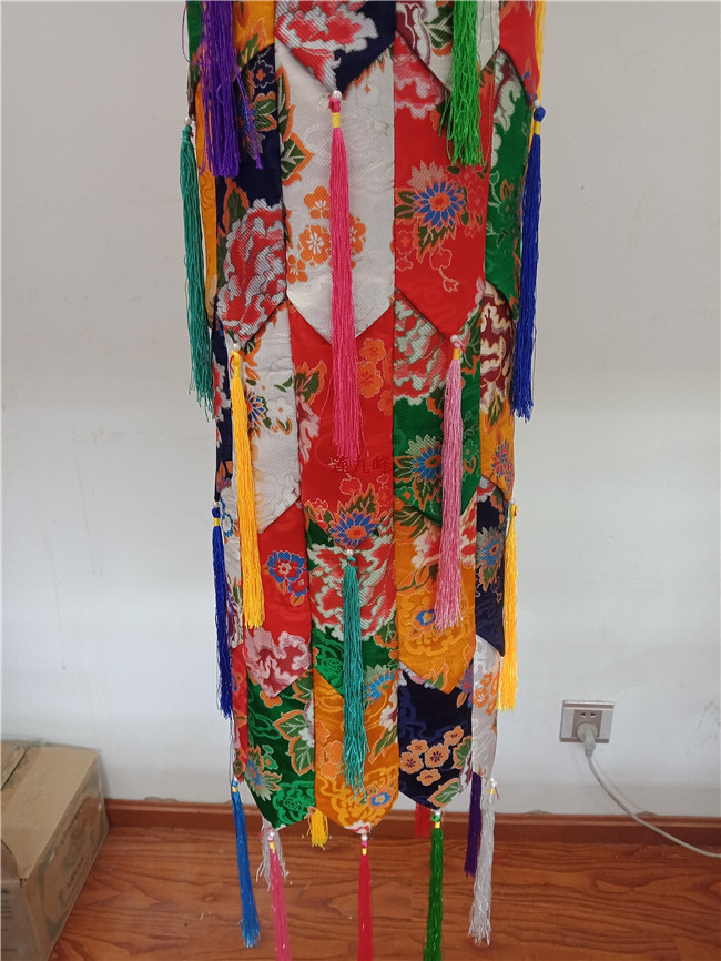 藏式佛堂装饰幢五彩幢幡佛堂居家装饰胜利幢宝幡1x0.25m