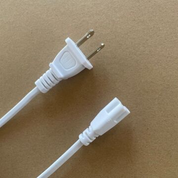 出口美国t8 t5灯管小梅花尾电源线ul美规led灯电源线