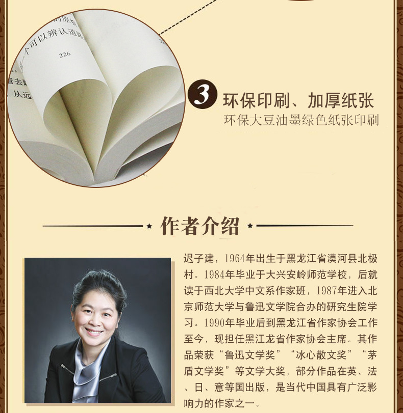 光明于低头的一瞬迟子建散文集平装版初高中小学生课外书籍