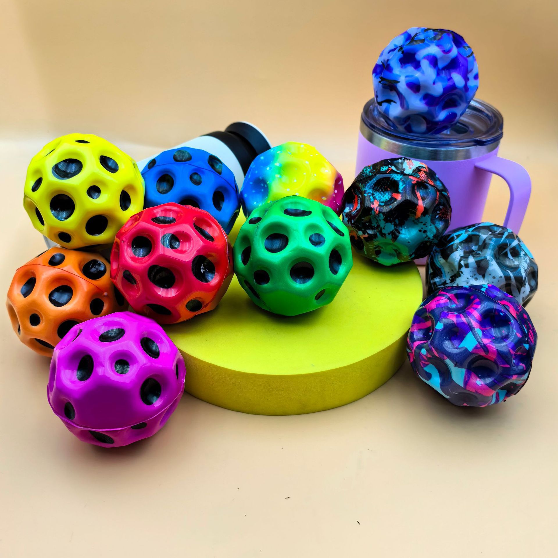 弹力球儿童非玩具弹弹球户外运动解压发泄月石球蹦蹦球类男孩女孩