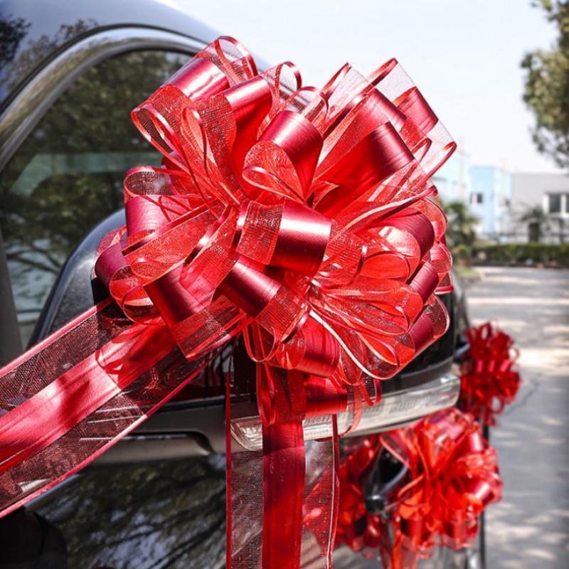 结婚礼手拉花装饰婚房布置婚车彩带副车队汽车蝴蝶结婚庆用品批发