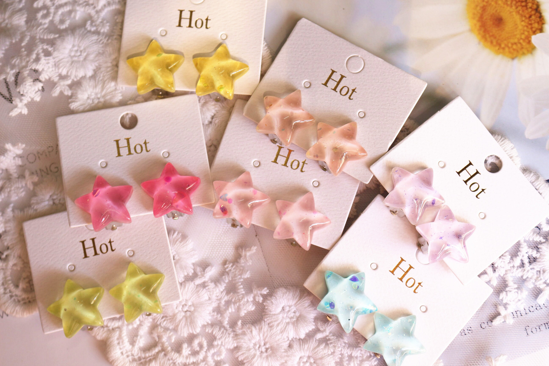 儿童耳夹无耳洞学生可爱星星装饰耳环小女孩假耳环女童耳饰品