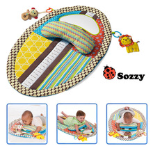 Sozzy宝宝爬行游戏垫儿童早教身高尺毯游戏毯  婴儿隔尿垫 防透水