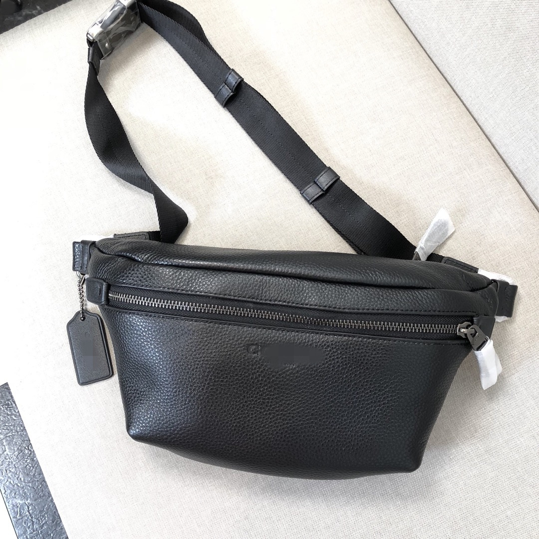 外贸原单跨境男士真皮腰包头层牛皮斜挎包多功能腰挎包收银包胸包