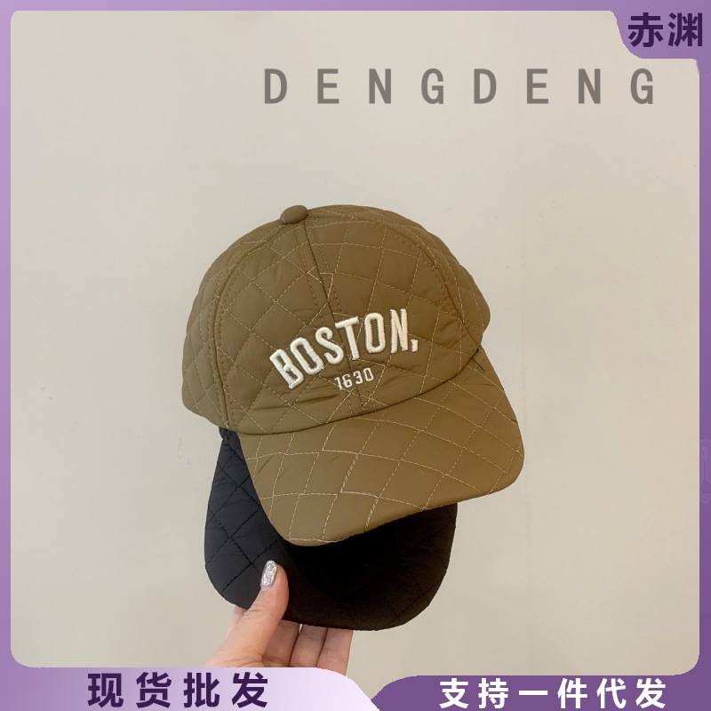 儿童帽子冬季男童冬款鸭舌帽秋冬宝宝棒球帽韩版字母男孩女童保暖