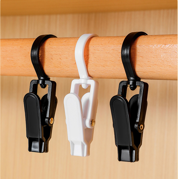 Multifunctional Plastic Clip Coat and Hat Clip Rotating Hook Curtain Clip Household Glove Clip Rotating Sock Clip