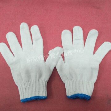 尼龙线白手套劳保纱防护手套品质耐磨加厚手套棉纱手套手套出口