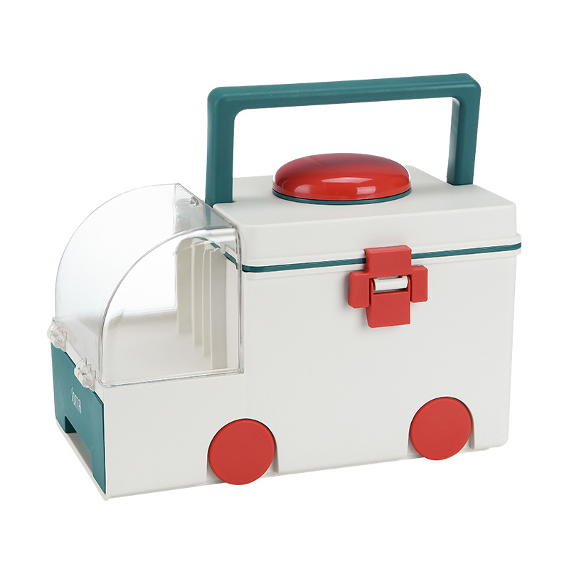 Songtai Household Medicine Box Portable Storage Box Large Capacity Storage Box Ambulance Shape Medicine Box Songtai Factory Medicine Box