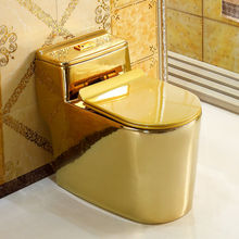 欧式酒店会所金色马桶超漩虹吸静音抽水座便器创意家用马桶坐便器