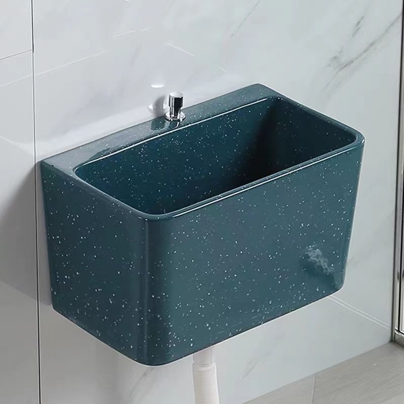 拖把池壁挂式挂墙家用阳台卫生间墙排彩色陶瓷洗拖布池拖把水槽