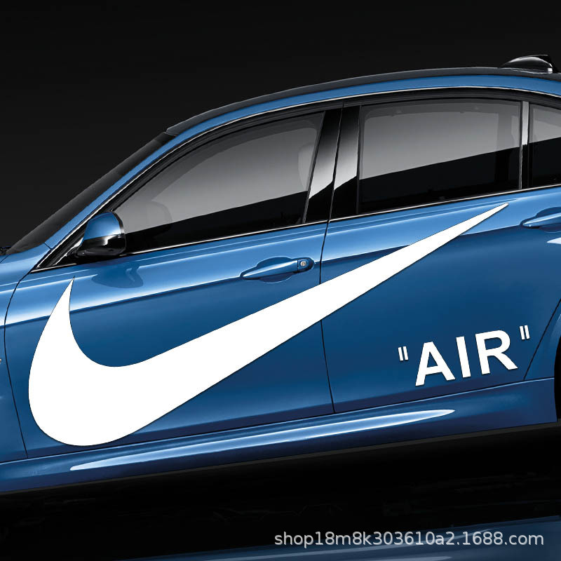 耐克潮牌车贴创意个性nike大勾车身贴划痕遮挡汽车贴纸潮流改装