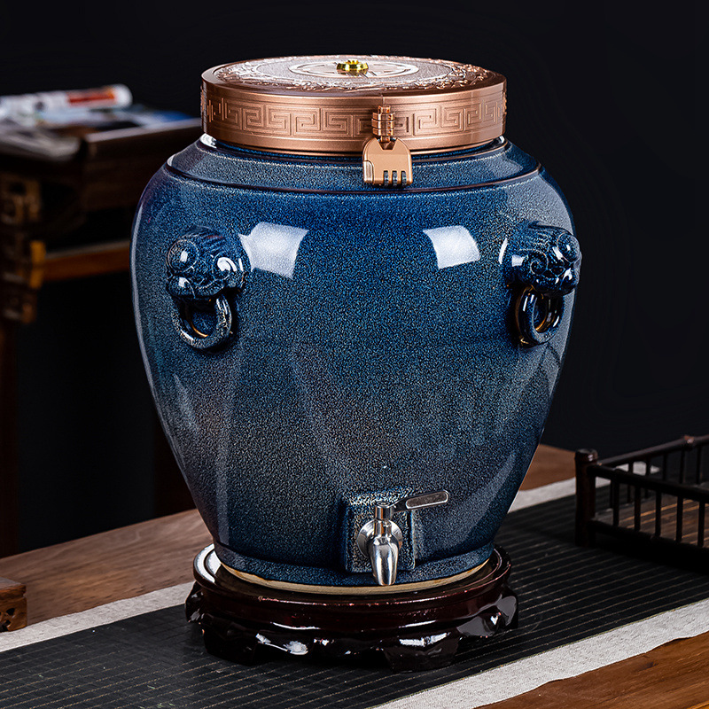 fnn1批发加厚陶瓷酒坛酒缸密封家用窖藏罐20 3050100斤装龙头白酒