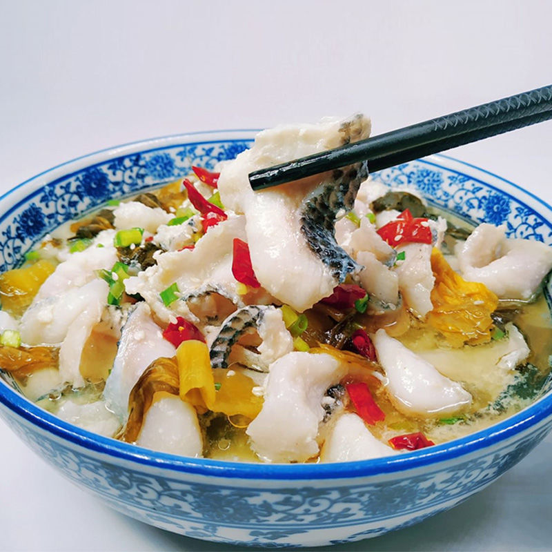 黑鱼片生鱼片乌鱼酸菜鱼火锅水煮鱼食材免浆250盒大量批发亚马逊