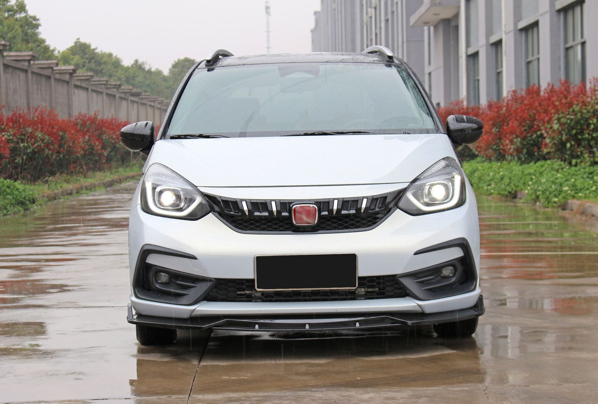 适用第四代21款飞度改装前铲尾翼百叶窗侧裙fit飞度前唇小包围