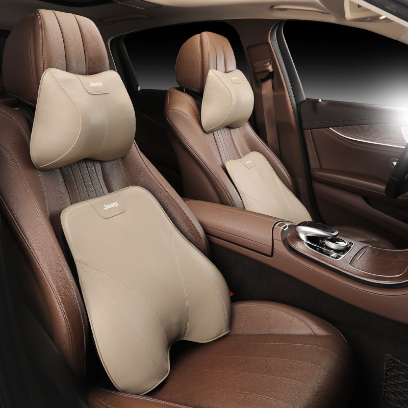 适用吉普自由光侠jeep牧马人指南者汽车头枕垫护颈枕腰靠垫记忆棉