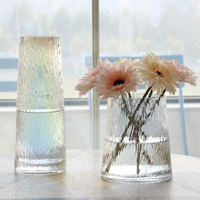 北欧玻璃花瓶 透明创意客厅插花玫瑰百合康乃馨鲜花干花花器摆达