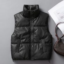 Winter Vest 秋冬加厚百搭小羊皮羽绒棉背心外贸女士保暖马甲外套