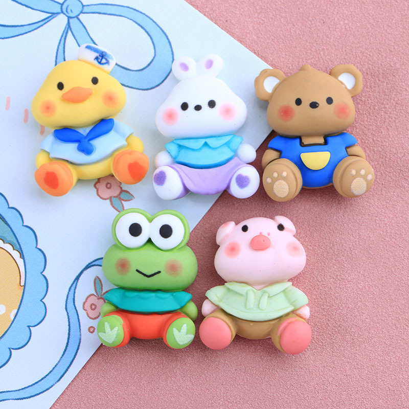 Cartoon Animal DIY Homemade Resin Accessories Wholesale Barrettes Head Rope Phone Case Ornaments Accessories Ornament Hair