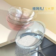 新款淘米篮家用沥水淘米盆洗菜洗米筛漏勺食品级厨房用品小孔淘米