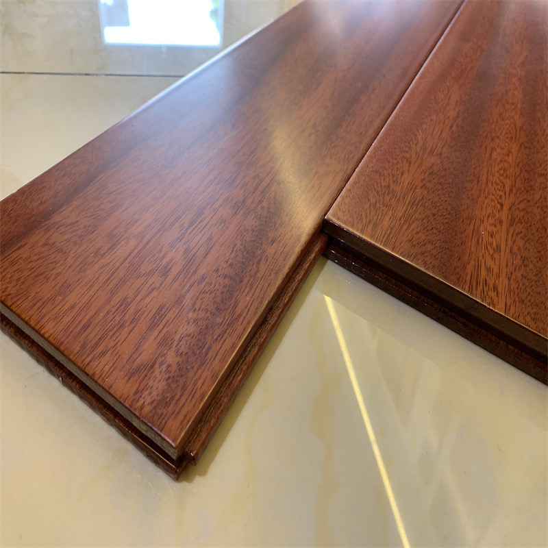 厂家直营金奥卡实木地板18mm紫檀原木地板家用防潮耐磨实木地板