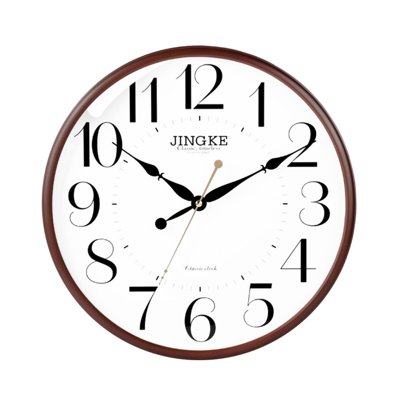 Jingke round Wall Clock Mute Scanning Large Font Factory Direct Sales Wholesale