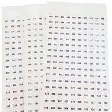 数字贴透明甲油胶编号1-480流水美甲色号记号圆形顺序不干胶标签