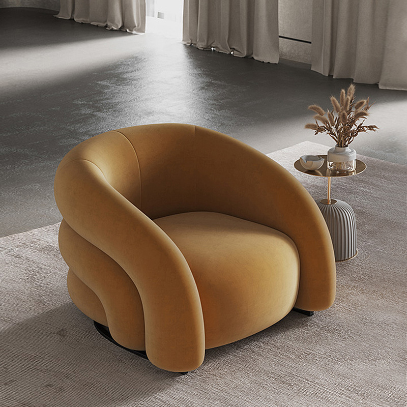轻奢单人沙发椅设计师网红老虎椅北欧极简休闲椅阳台懒人沙发椅子