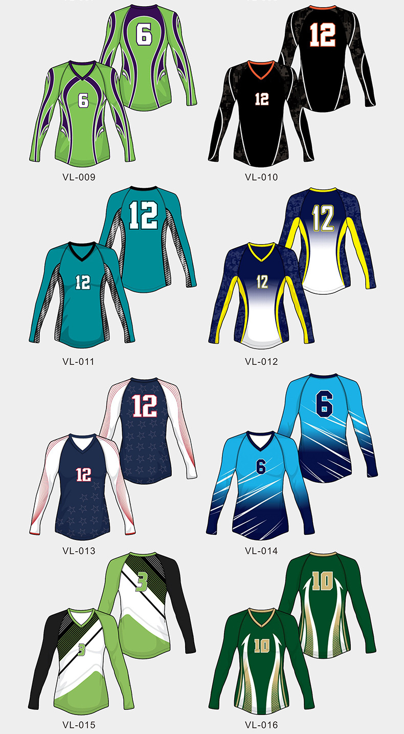 排球服定制男女排球队服夏速干长袖气排球服套装排球衣专业比赛服