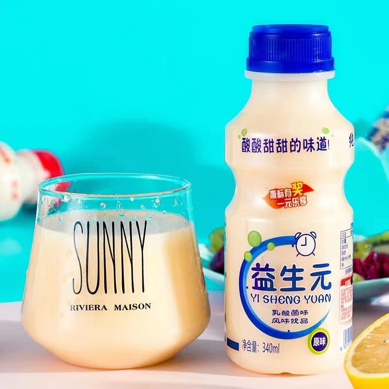 益生元乳酸菌风味酸奶饮料340ml*12瓶整箱特价早餐益生菌牛奶饮品