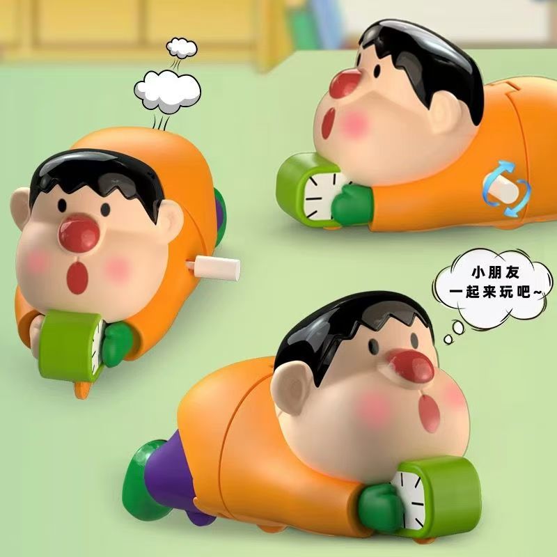 新品爆款小新动感新生活系列盲盒发条可动手办小新玩具桌面小摆件