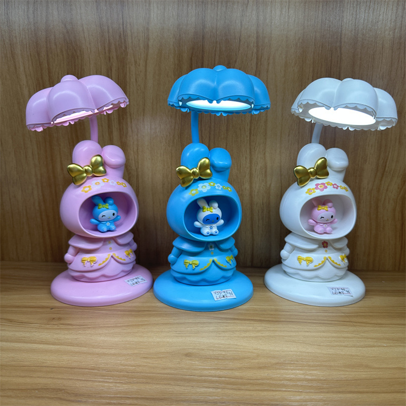 Cross-Border Sanrio Melody Table Lamp Led Desktop Decoration Coolomi Pen Planer Usb Charging Night Light Pencil Sharpener