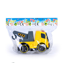 益智卡通实色惯性工程车儿童惯性车模型四款混装工程套装玩具车