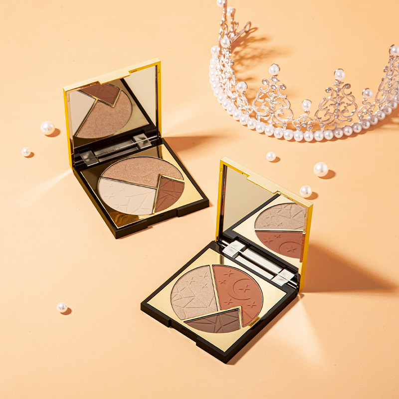 玛可安迪灵动三色修容盘提亮高光修容腮红一体盘脸部立体阴影鼻梁