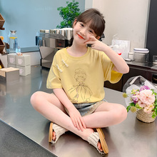 女童短袖套装2024夏季新款儿童韩版洋气夏装女大童国风短裤两件套