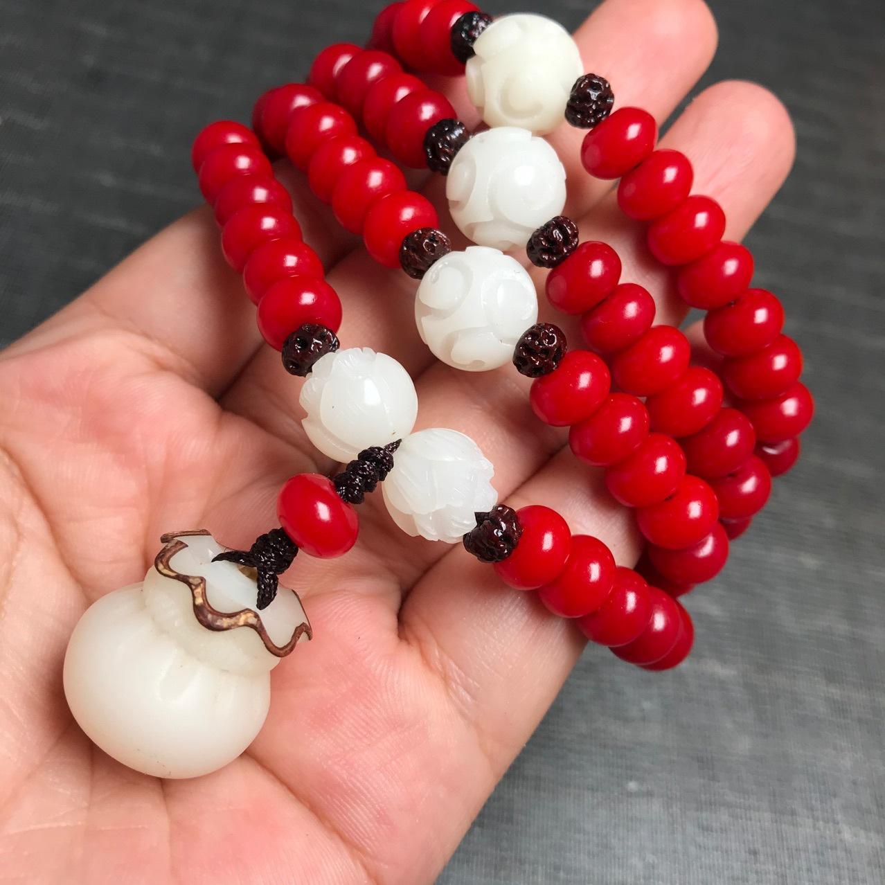 千眼菩提子原籽原料菩提果菩提籽菩提子手串红绿果彩果菩提手把件