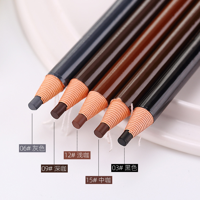 Hengsi 1818 Line Drawing Eyebrow Pencil Tear-Free Knife Cutting Internet Celebrity Eyebrow Pencil Color Natural Not Smudge Eyebrow Pencil Wholesale